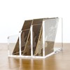 AIDIMOO Clear Acrylic 3 Compartment Mail & Letter Organizer for