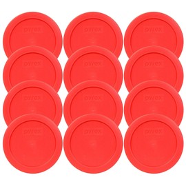 Pyrex 7200-PC 2 Cup Red Lids (12-Pack)