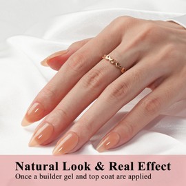 Sxvme Uñas Postizas De Gel En Forma De Almendra Cortas, Uñas Postizas De Gel Suaves, 300 Unidades, Precoloreadas, Naturales, Nude, Uñas Postizas De Gel En Forma De A Almendra Corta Desnuda 0,3 Onzas