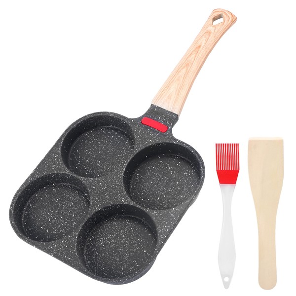AIWMQYYF Omelette Pan (Universal Wooden Spatula Brush), Black 1001-3000 ml