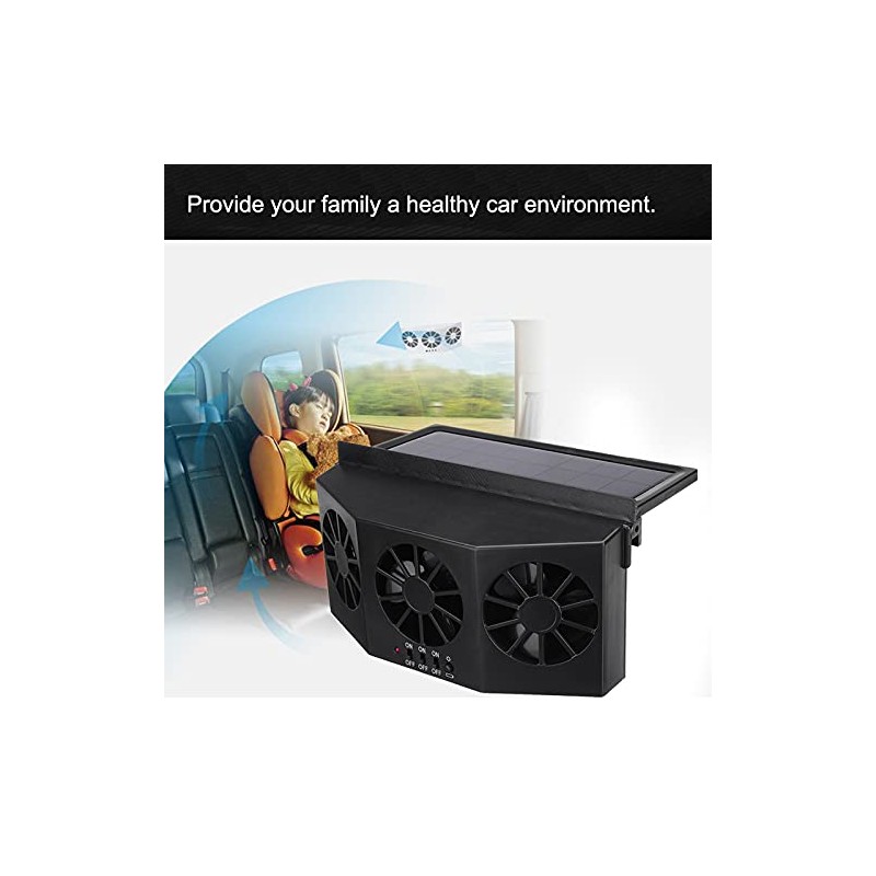 Solar Window Ventilation Exhaust Fan, Riloer Solar Car Ventilation Exhaust