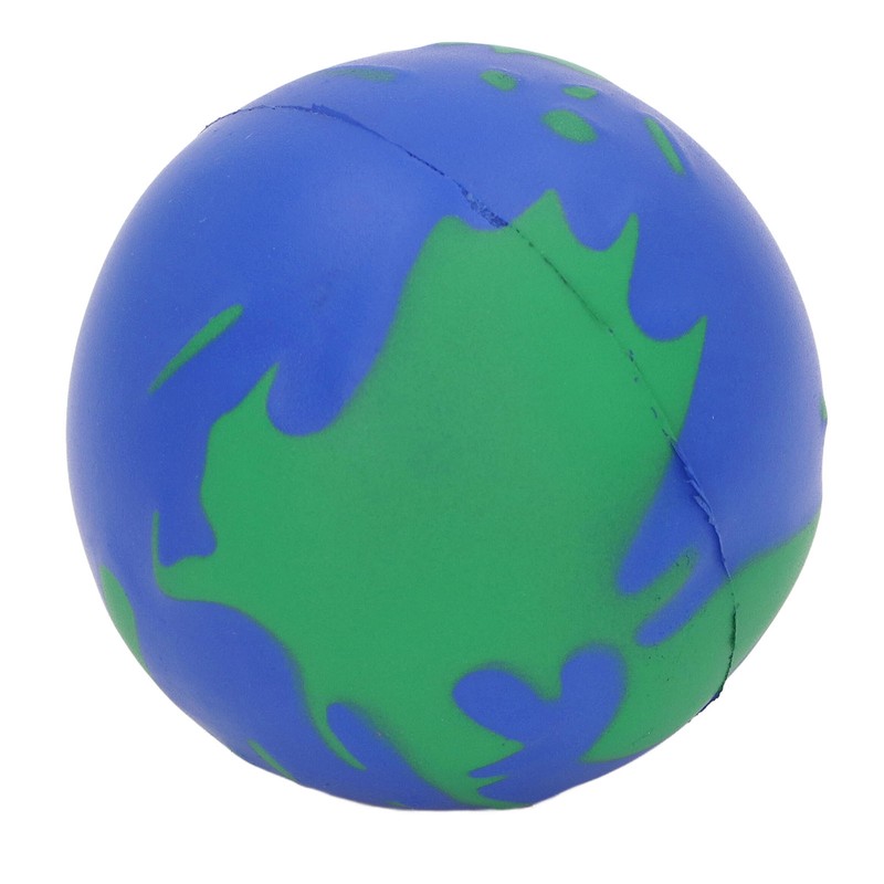 12PCS Globe Soft Ball 63mm Squeezable PU Portable Earth Stress