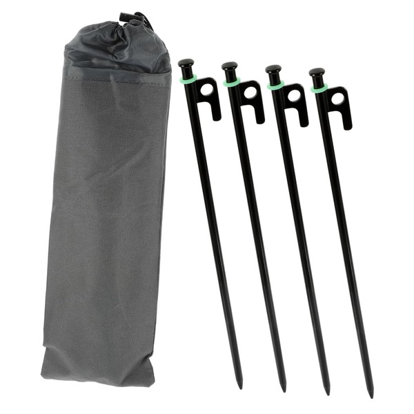 KOMBIUDA 1set Metal Tent Stakes with Heavy Duty Ground Pegs