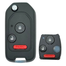 2+1 Buttons Folding Flip Keyless Entry Key Fob Cover Case fit for Honda Accord Civic CR-V Pilot Odyssey Ridgeline Passport Insight EX EX-L Touring Key Fob Shell