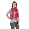 Basic Sense Retro Star Oversized Maxi Scarf, Red