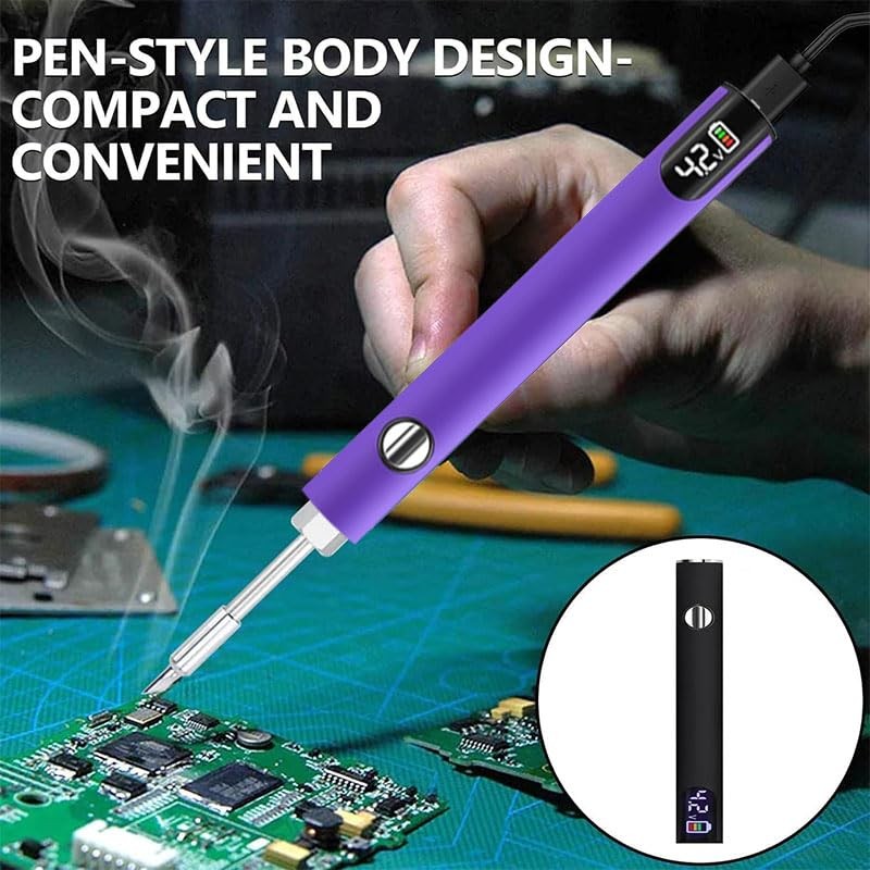 Soldering Pen Battery LCD 2.7V/3.4V/4.2V, Rechargeable Thread Burner kit