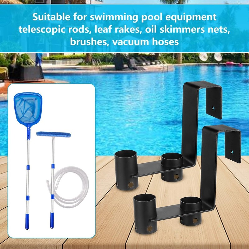 HEHIPLE 2 Pcs Pool Fence Hooks, Pool Tool Organizer, for