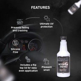 LANE'S Interior Shine Vinyl Conditioner- Car Interior Conditioner, Vinyl Conditioner for Cars- Auto Vinyl Conditioner, UV Protection, Prevents Fading and Cracking, Pleasant Smell- 32 Oz