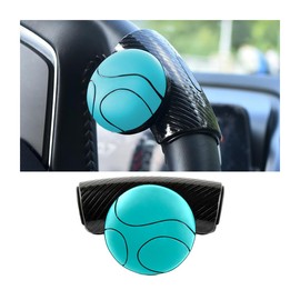 CGEAMDY Universal Car Steering Wheel Knob, Steering Aid Steering Wheel Knob for Cars, Steering Wheel Rotary Knob Spinner Handle Knob Booster Ball 360 Rotation for Car, Tractor, Car (Blue)