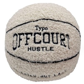 OUKEYI 9.8"/25cm Offcourt Basketball Plush Toy, Soft Basketball Plush Pillow Stuffed Basketball Plush Toy Sofa Ball Pillow Household Stuffed Ball for Fans Boys and Girls All of Age (Beige)