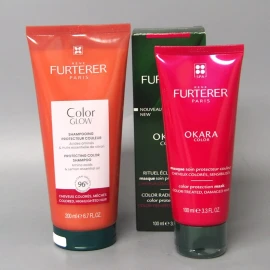Champú DUO Rene Furterer Color Glow 200 ml y máscara Okara Color Radiance 100 ml