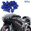 MACHSWON 20pcs M6 X 20mm Blue Aluminum Alloy Motorcycle Hex