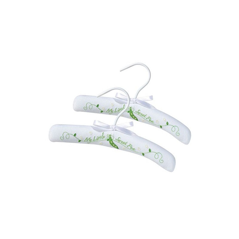 Lillian Rose Cloth Hangers, Sweet Pea, 10.5", 2 Count