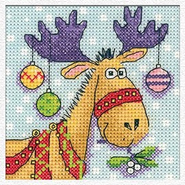 Reindeer Card Cross Stitch Kit