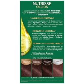 Tinte para cabello Nutrisse Oleos sin amoniaco 6.21 rubio oscuro cenizo