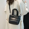 Quilted Metallic Lightweight Phone Crossbody Purse, Puffer Small Tote Bag