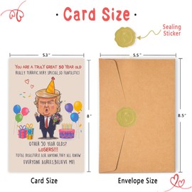 Funny Birthday Card For Women Men,50th Birthday Card,Birthday Gifts For Her,Birthday Card For Husband Wife,Funny Anniversary Cards For Him - Great For 50th Birthday Gifts For Mom Dad Best Friends