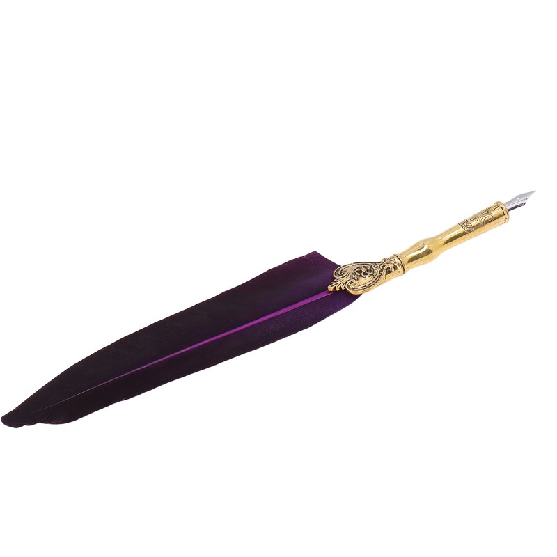 Feather Pen Exquisite Vintage Elegant Stainless Steel Smoothly Writing Wear