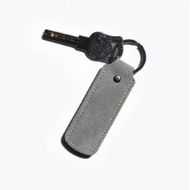 ALTRAALMA Keychain for Alcantara Material, Handmade Full-Wrap (Gray)