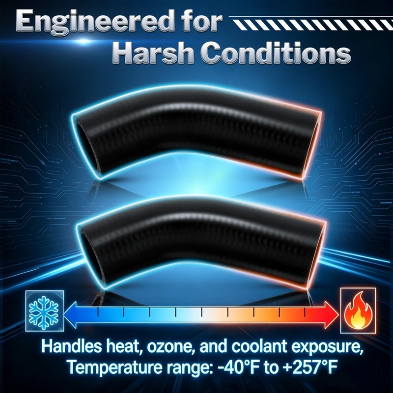 2 Pack Molded Coolant Hoses Kit, Compatible with Ford/Gates 22038