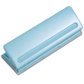 KONTONTY Manual Adjustable Six-Hole Puncher for Notebooks Portable Paper Punch Tool for DIY Crafts and Scrapbooking for Office and School Use Easy Operation Precise Alignment