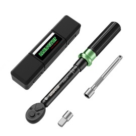 LLAVETOR Bicycle Torque Wrench 1/4 Inch, 5-25 Nm Torque Wrench Car Torque Wrench Set 1/4 to 3/8 Adapter, ± 3% Error Accuracy