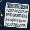 FINGERINSPIRE Celtic Knotwork Border Stencil 11.8x11.8 inch Reusable Rope Knot