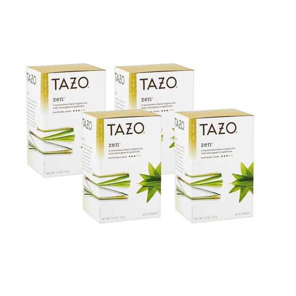 Tazo Zen Green Tea 20ct Box (Pack of 4)