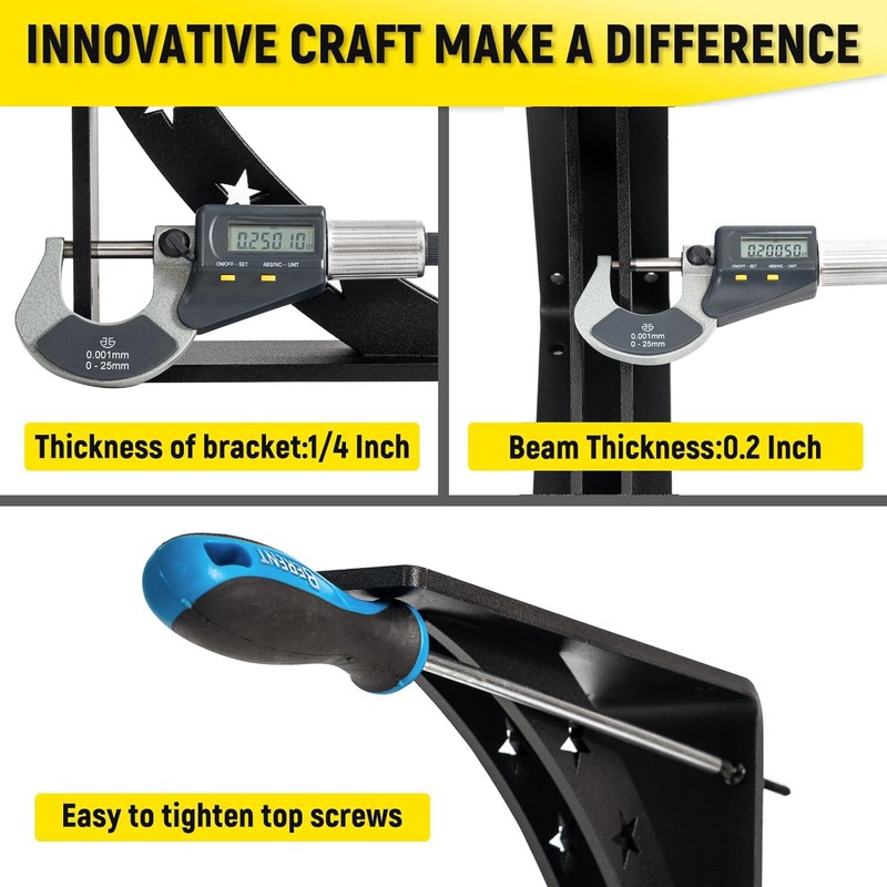 PICESA Heavy Duty Shelf Brackets，max Load 900 LBS,Premium Alloy Metal