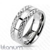 Paula & Fritz® Mens Silver Pyramid Design Titanium ium Grade