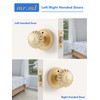 MRML Brushed Gold Privacy Door Knob, Interior Light Gold Door