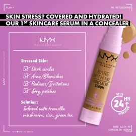 NYX PROFESSIONAL MAKEUP Bare With Me Concealer Serum, Up To 24Hr Hydration - Fair
