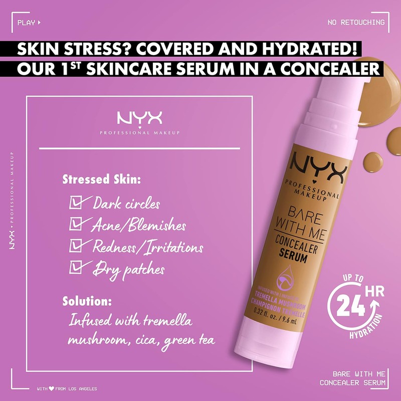 NYX PROFESSIONAL MAKEUP Bare With Me Concealer Serum, Up To
