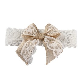 Ivy Lane Design Country Romance Bridal Garter, Medium, Ivory