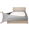 King/Cal King Silver Stretch Jersey Cover for Box Spring Bedskirt