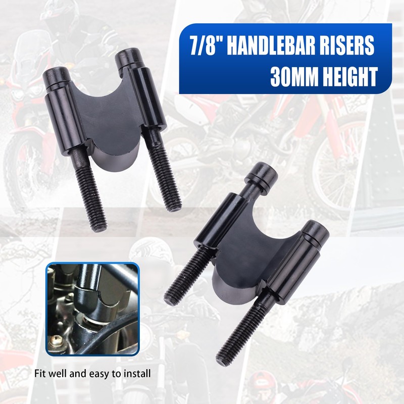 CIOM 7/8" Handlebar Risers 30mm Height for Honda Kawasaki Suzuki