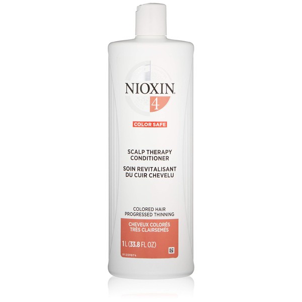 Nioxin System 4 Scalp Therapy Conditioner for Color Treated Hair with Progressed Thinning, 33.8 oz