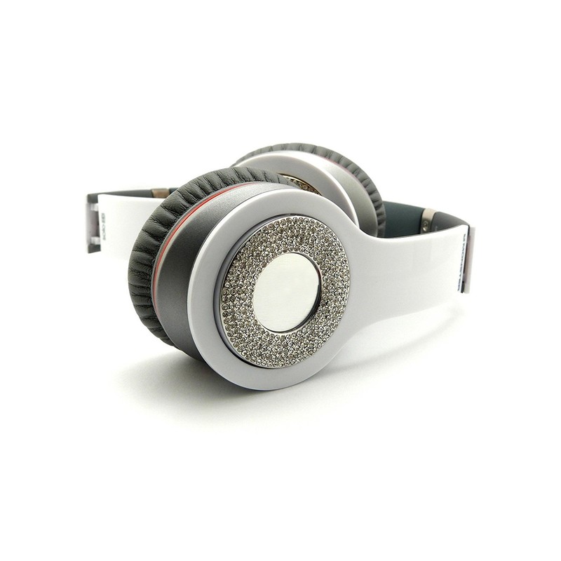 Rhinestone Bling Over The Ear Headphone Accessory, Silver-Tone