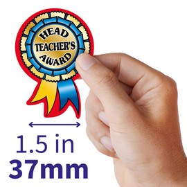 200 Metallic Shiny Headteacher's Award Rosette Shaped Motivational Childrens Pupils School Praise Teachers Reward Stickers 54x37mm Primary Teaching Services
