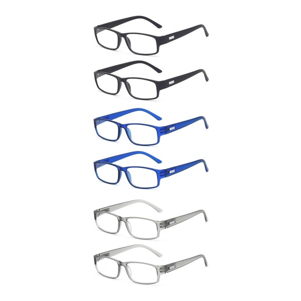 6-Pairs Blue Light Blocking Reading Glasses Men Women Comfort Spring