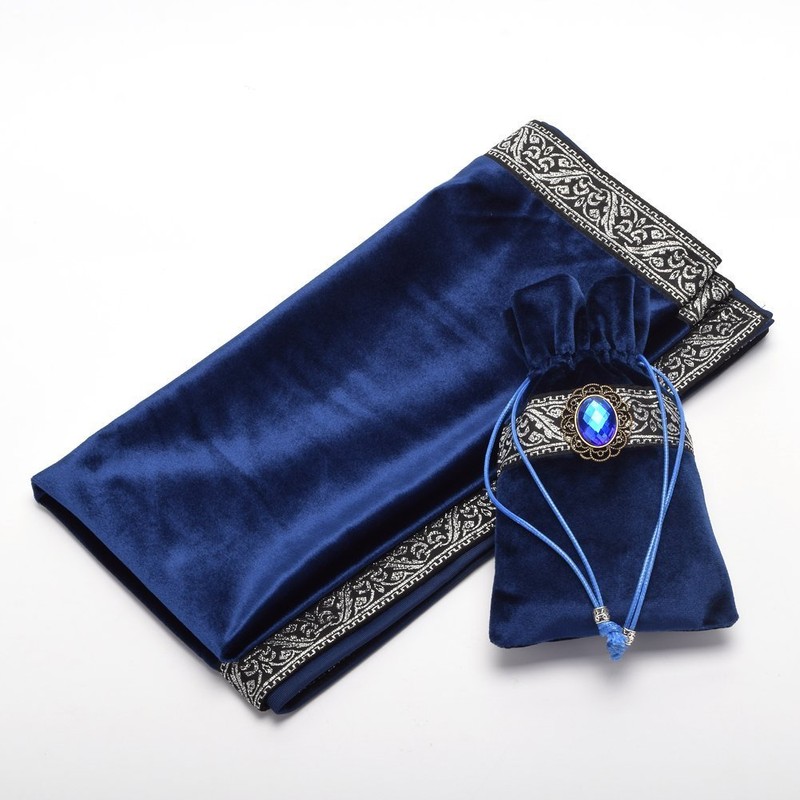 BLESSUME Tarot Table Cloth Divination Wicca Velvet Altar Cloth with
