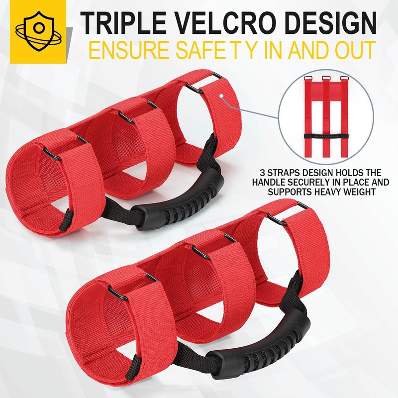 moveland Grab Handles Compatible with Jeep Wrangler Roll Bars (2