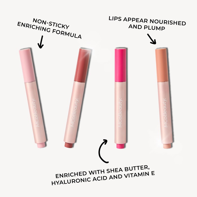 MCoBeauty Lip Plump 4-in-1 Hydrating Lacquer - Lily, Dusty Pink