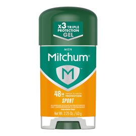 Mitchum Men’s Triple Odor Protection Antiperspirant & Deodorant Gel, Sport, 48HR Protection, 2.25 oz, Pack of 6