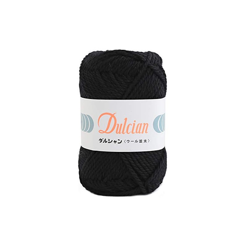 DARUMA 5800 Darshan Wool Thick Yarn, Col.115, Black, 1.4 oz