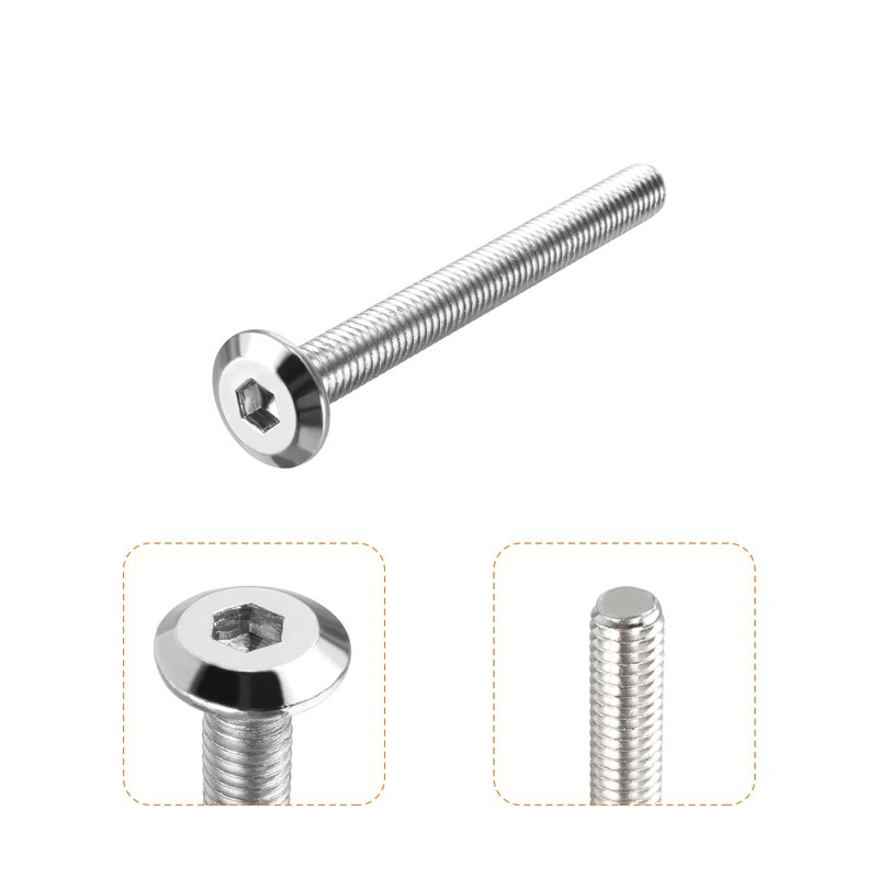 sourcing map M6 Wing Nuts Butterfly Nut Silver Tone 10pcs