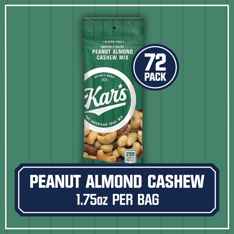 Kar’s Nuts Peanut Almond Cashew Mixed Nuts, 1.75 oz Individual