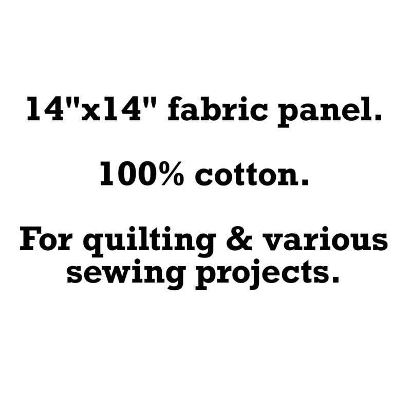 Fabric Panel 14"x14" Donkey 100% Cotton Quilting Panel Square A295