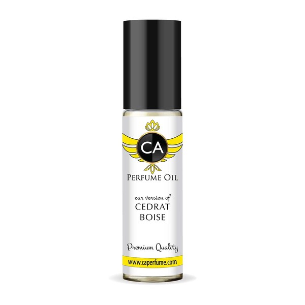 CA Perfume Impression of Cedrat Boise For Men & Women Fragrance Body Oils Alcohol-Free Essential Aromatherapy Sample Travel Size Concentrated Hypoallergenic Vegan Attar Roll-On 0.3 Fl Oz/10 ml