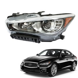 labwork Headlight Replacement for 2014-2022 Infiniti Q50 w/o AFs with DRL Projector Headlight Headlamp Driver Side